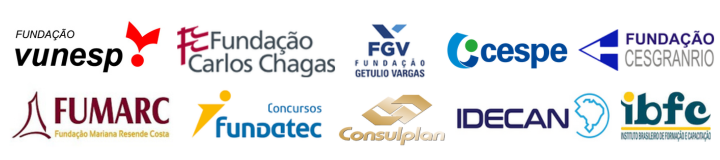 Bancas cobertas pelo curso: CESPE, FCC, Vunesp, FGV e outras