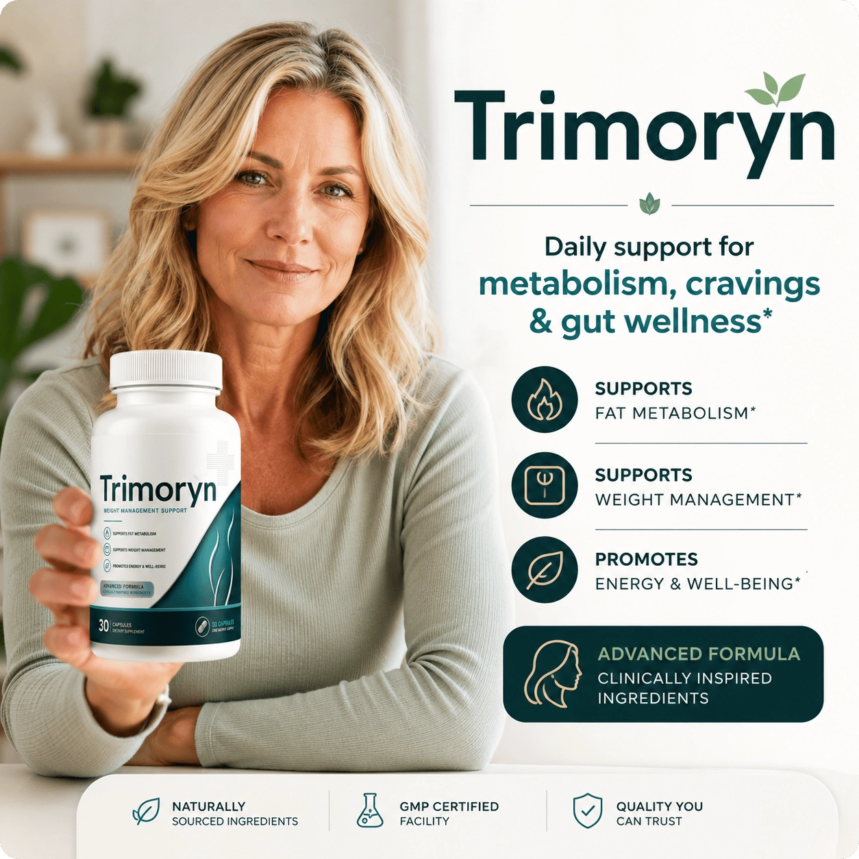 Trimoryn supplement bottle