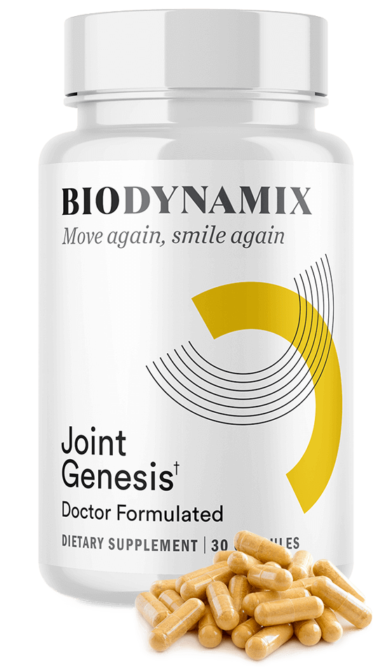 Joint Genesis bottle with key ingredients