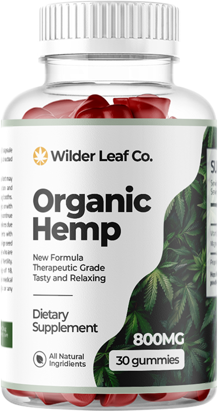 Wilder Leaf Organic Hemp Gummies — single bottle, 800MG, 30 gummies
