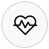 Heart and health monitoring icon