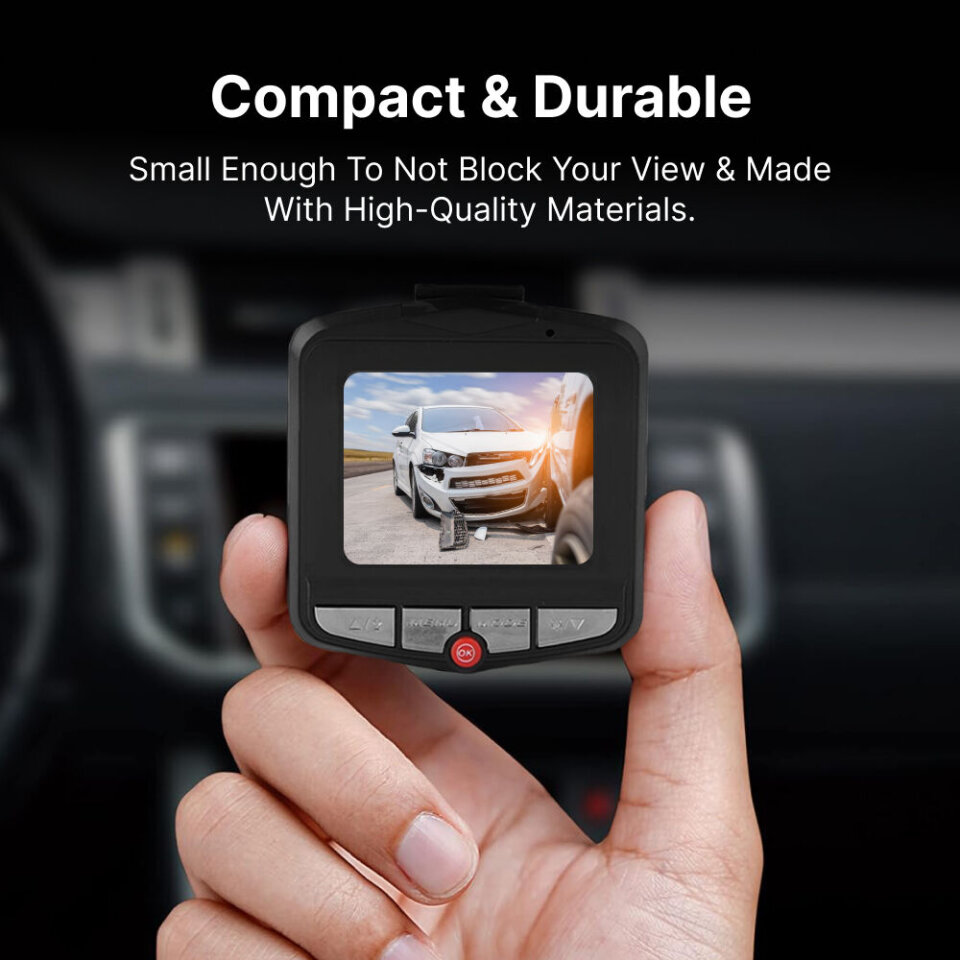 DashOne Pro held in one hand showing its size and screen
