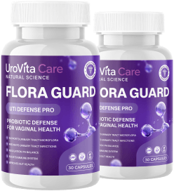 UroVita Care Flora Guard probiotic capsule bottles