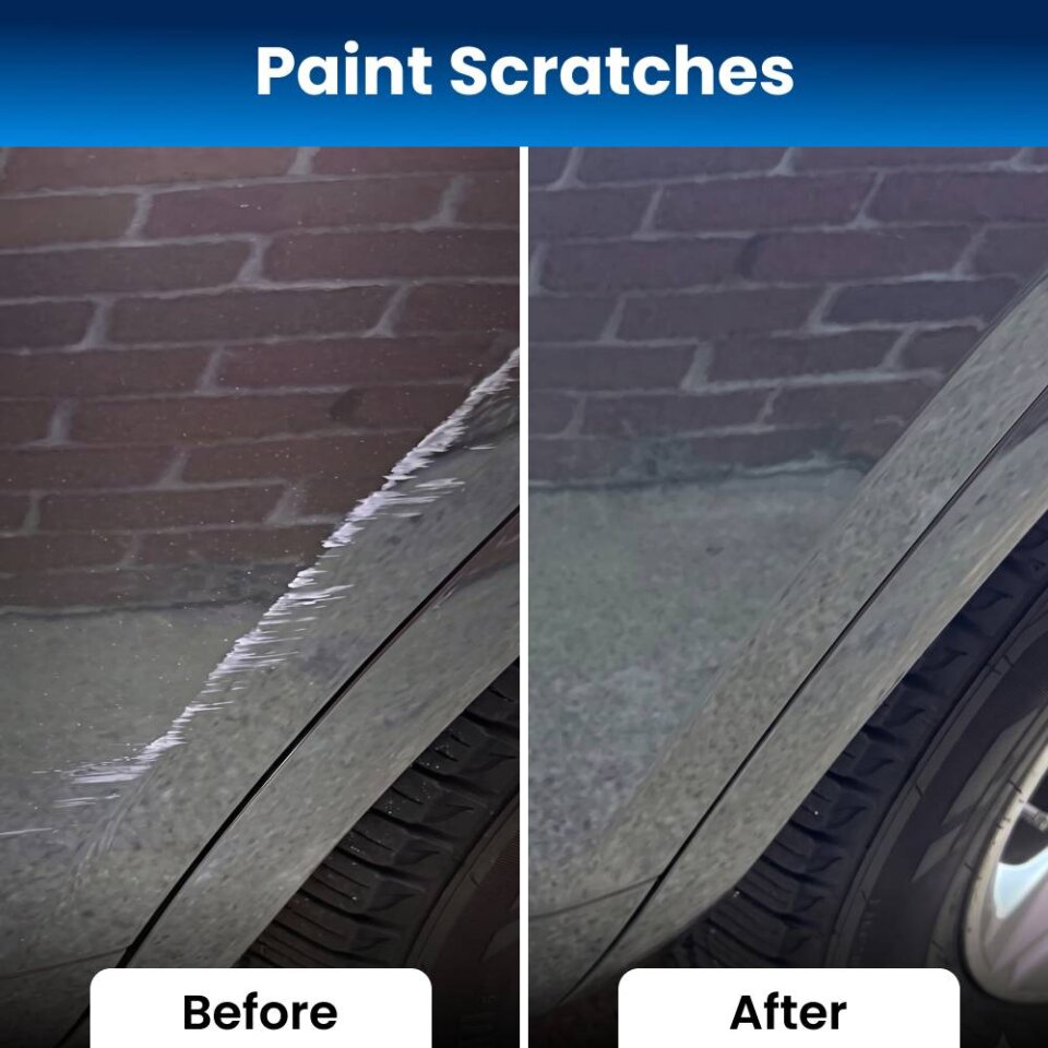 Car paint before and after using NanoPolix, example 2