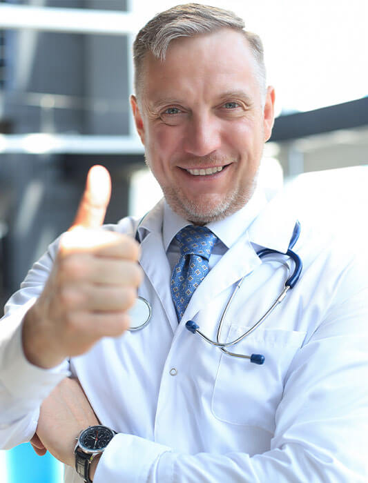 Medical Specialist presenting premium laboratory standards verification