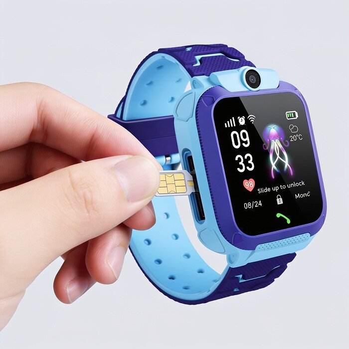 Inserting a SIM card into the CubbyWatch
