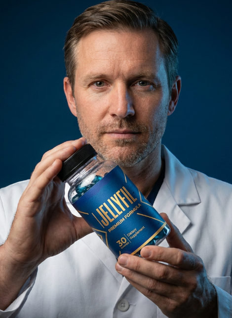Dr. Emmett Clark holding JellyFil