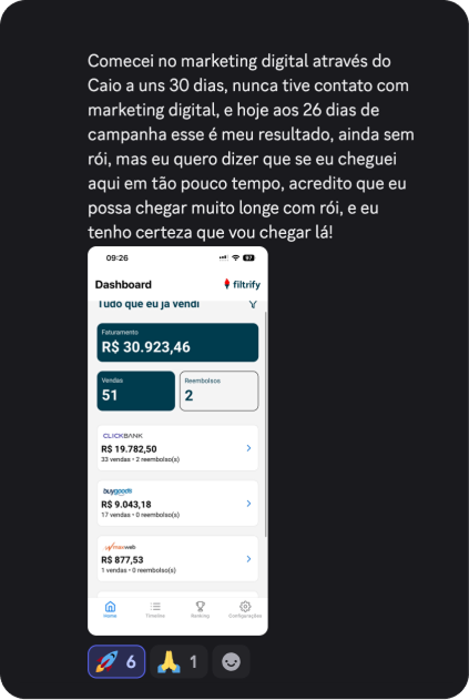 Resultado - R$30.923,46 em 26 dias