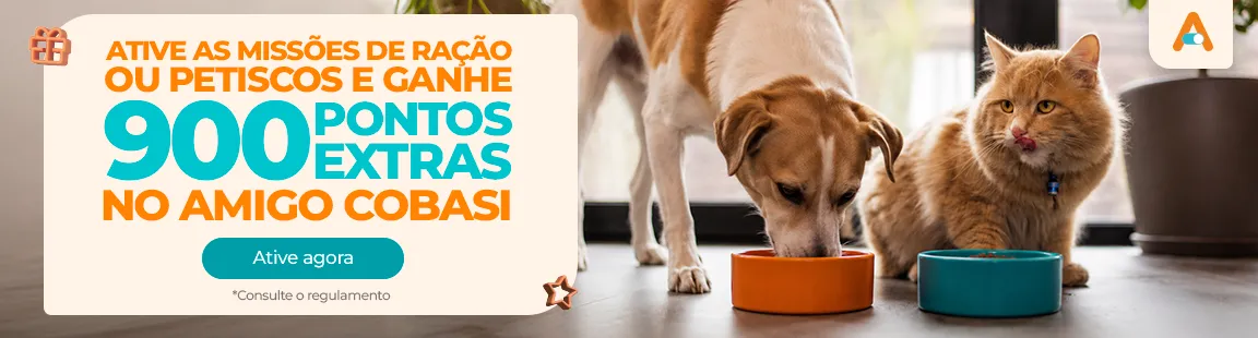 Imagem banner ative as missões e ganhe mais pontos amigo cobasi