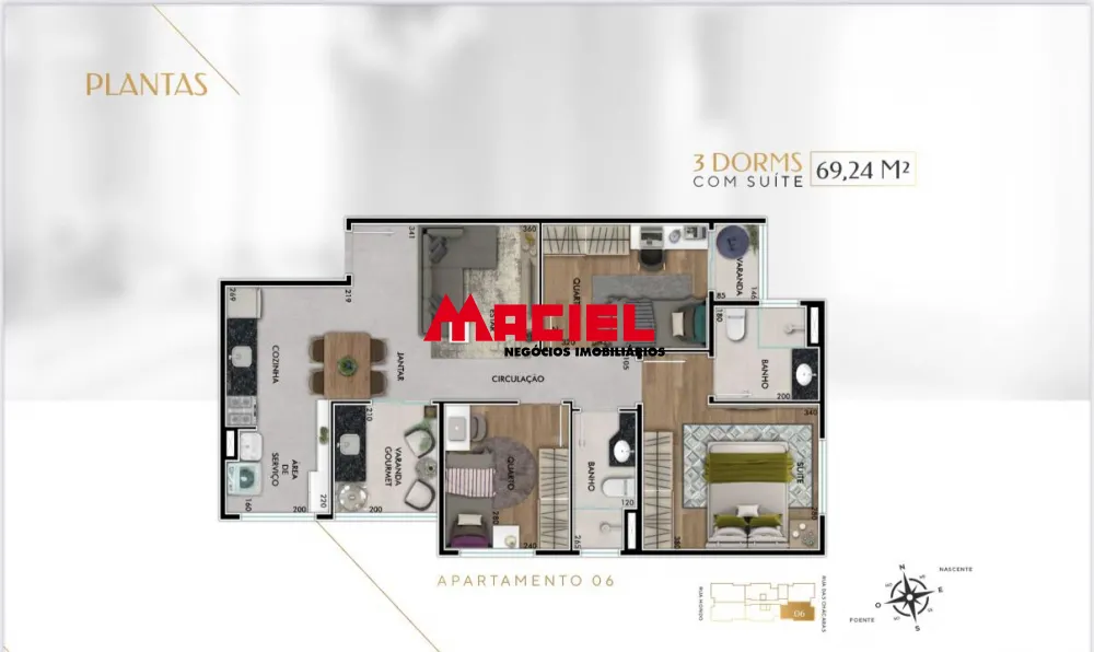 Comprar Apartamento / Padr&atilde;o em S&atilde;o Jos&eacute; dos Campos R$ 520.000,00 - Foto 10