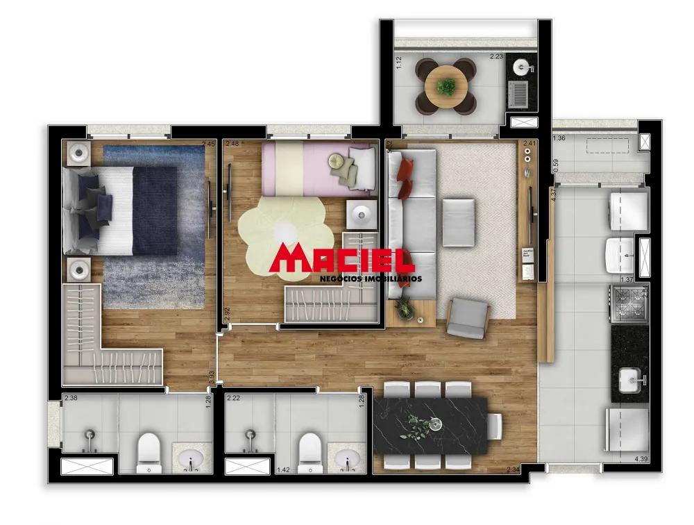 Comprar Apartamento / Padr&atilde;o em S&atilde;o Jos&eacute; dos Campos R$ 670.000,00 - Foto 2